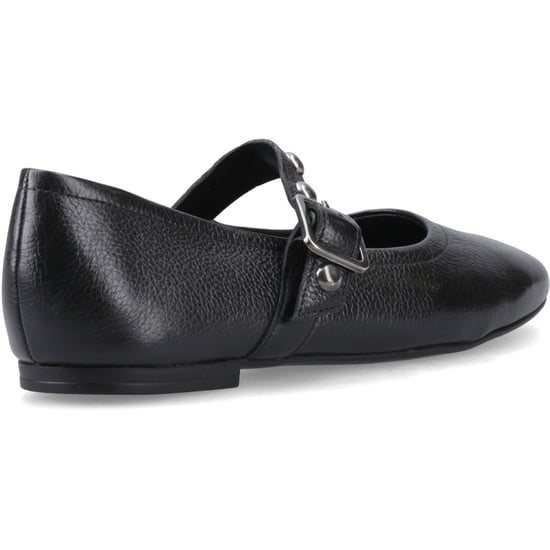 Hush Puppies Charlene Stud Ballerina Leder Damen Schwarz Flachschuhe - Image 2
