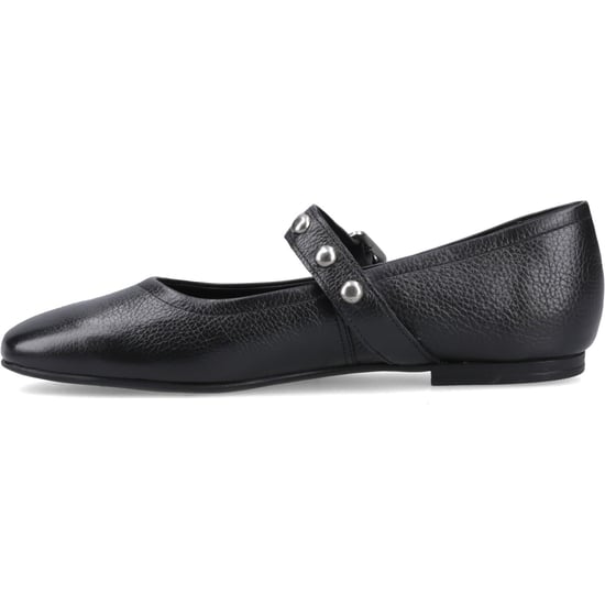Hush Puppies Charlene Stud Ballerina Leder Damen Schwarz Flachschuhe - Image 4
