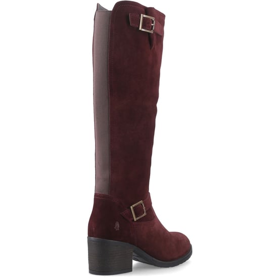 Hush Puppies Heidi Leder Damen Bordeaux Absatzstiefel bis zum Knie - Image 2
