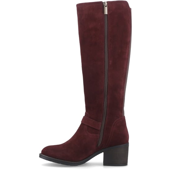 Hush Puppies Heidi Leder Damen Bordeaux Absatzstiefel bis zum Knie - Image 4