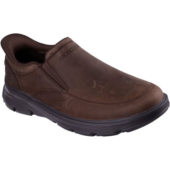 Skechers Arch Fit Garza Umar Leder Herren Mokassins aus Kakao - Image 1