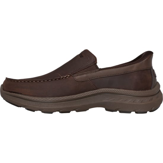 Skechers Pollard Osgood Leder Herren Cocoa Slipper - Image 4