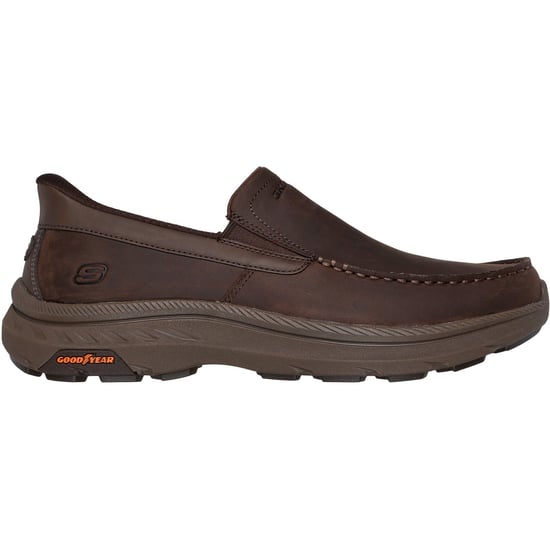 Skechers Pollard Osgood Leder Herren Cocoa Slipper - Image 5