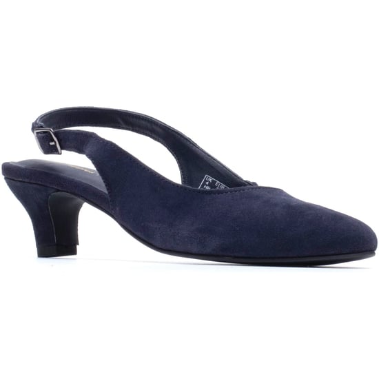 Hush Puppies Nahla Schnalle Kitten Heel Leder Damen Navy Runde Slingback Schuhe - Image 1