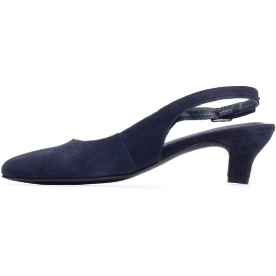 Hush Puppies Nahla Schnalle Kitten Heel Leder Damen Navy Runde Slingback Schuhe - Image 6