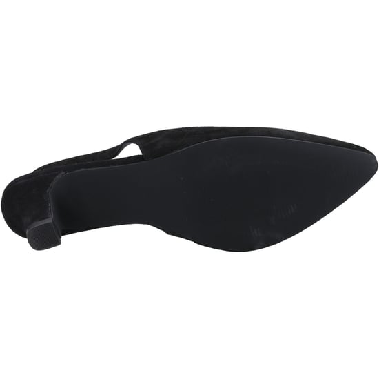 Hush Puppies Nahla Wildleder Absatzleder Damenschuhe Schwarz Rund Slingback - Image 3