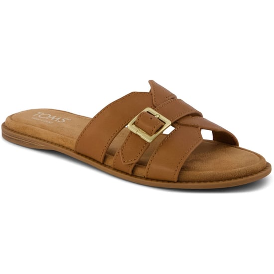 TOMS Sol Leder Damen Sandalen in Brown Sugar - Image 1