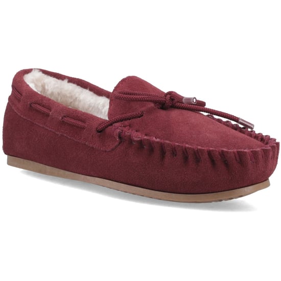 Hush Puppies Allie Wildleder Damen Bordeaux Hausschuhe - Image 1