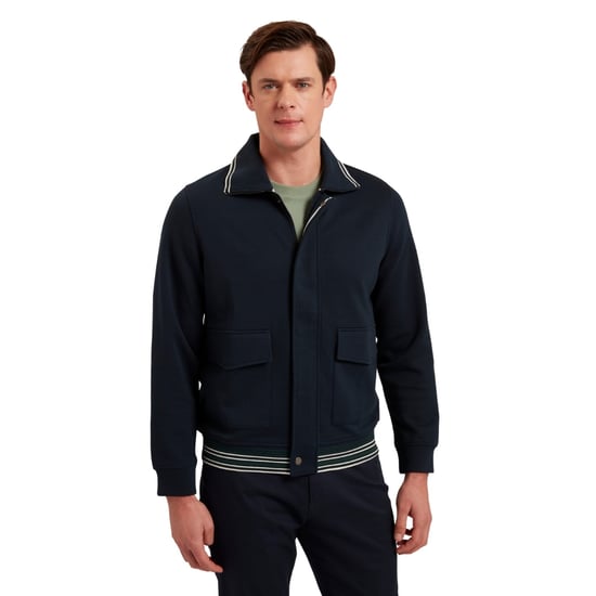 Ted Baker Mall Marineblaue Jacke Mit Verdeckter Knopfleiste - Image 5