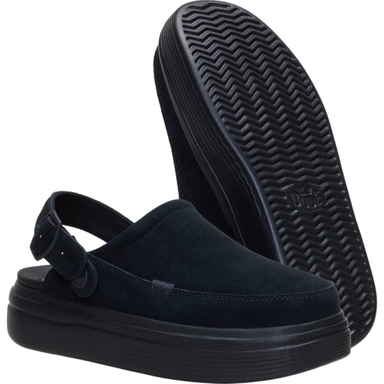 HEYDUDE Austin Lift Wildleder Damenschuhe Schwarz/Schwarz Clogs - Image 4