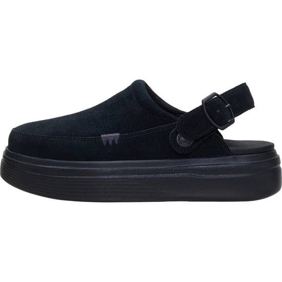 HEYDUDE Austin Lift Wildleder Damenschuhe Schwarz/Schwarz Clogs - Image 6