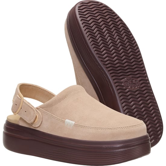 HEYDUDE Austin Lift Wildleder Damen Clogs Sesame/Multi - Image 4