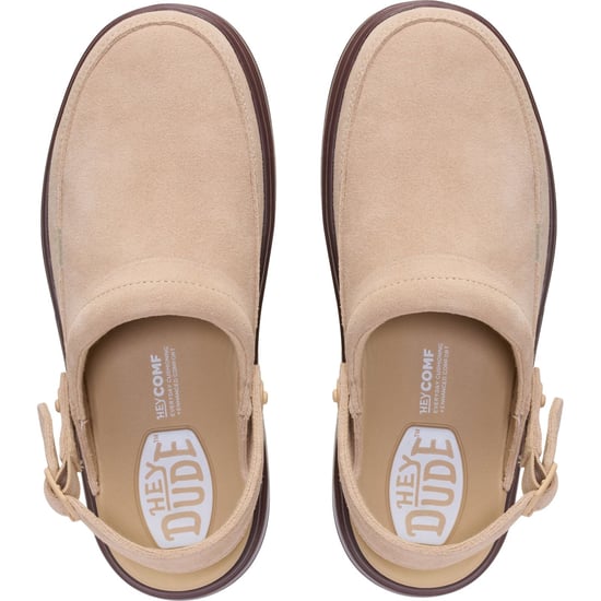 HEYDUDE Austin Lift Wildleder Damen Clogs Sesame/Multi - Image 5