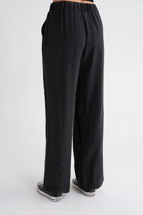 Hochtaillierte Modal-Plissierte Palazzo-Hosen mit Kordelzug - Image 6