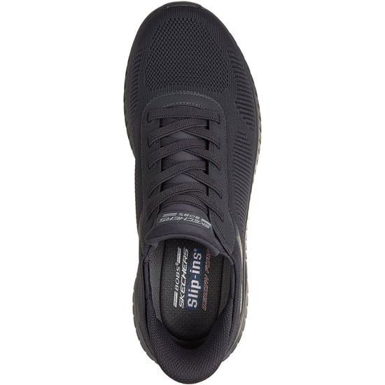 Skechers BOBS Sport Squad Chaos Solid Step Textil Herren Dunkelgrau Sneaker - Image 3