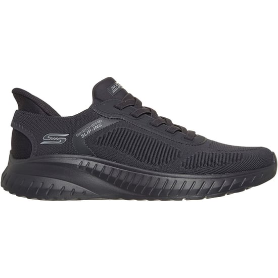 Skechers BOBS Sport Squad Chaos Solid Step Textil Herren Dunkelgrau Sneaker - Image 4