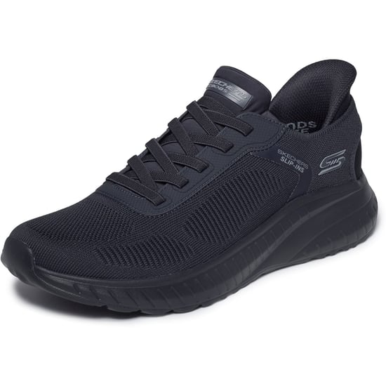 Skechers BOBS Sport Squad Chaos Solid Step Textil Herren Dunkelgrau Sneaker - Image 5