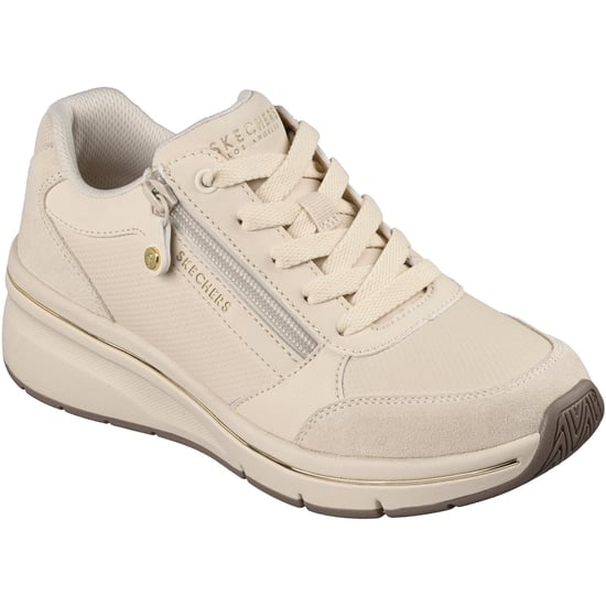 Skechers Billion Flex Luxe Up Leder Damen Sneaker - Image 1