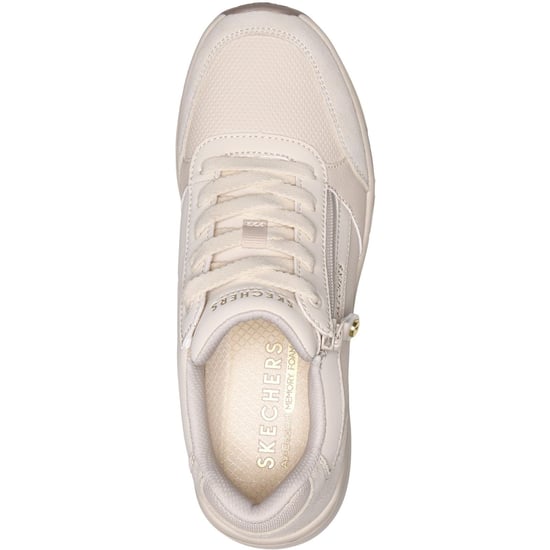 Skechers Billion Flex Luxe Up Leder Damen Sneaker - Image 3