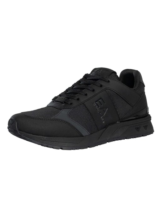 EA7 Sneaker Aus Mesh Mit Logo, Schwarz - Image 1