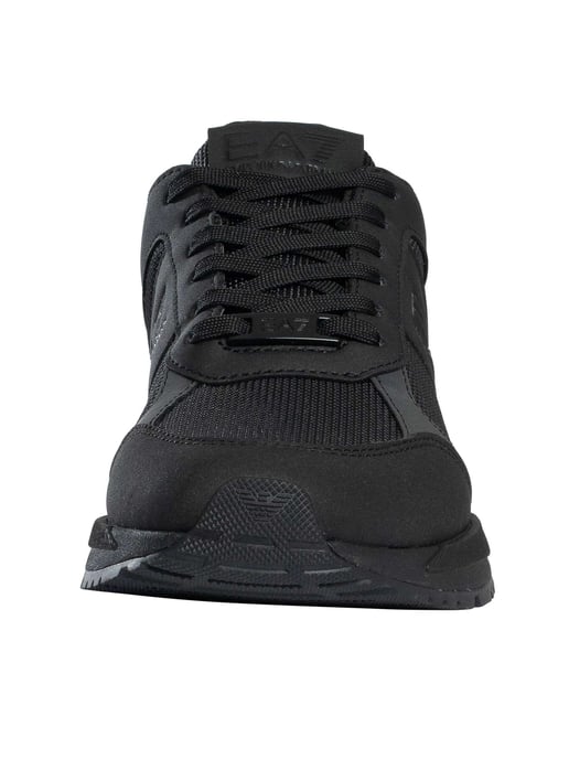 EA7 Sneaker Aus Mesh Mit Logo, Schwarz - Image 4