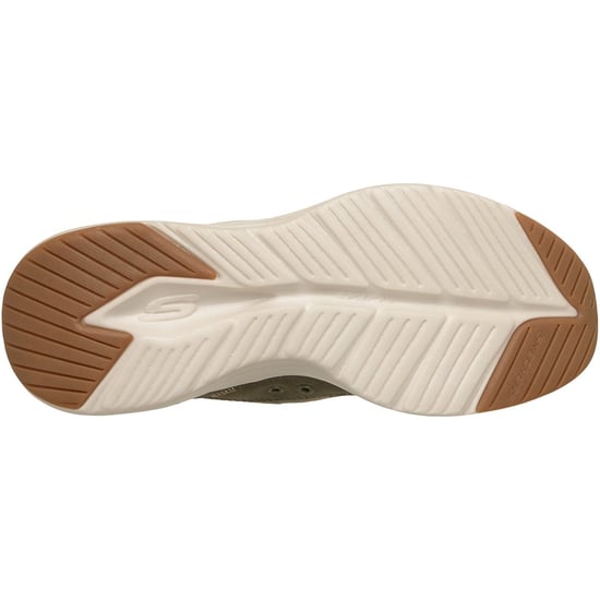 Skechers Contour Foam - Bequeme Passform Leder/Polyester Damen Sneaker Oliv - Image 2
