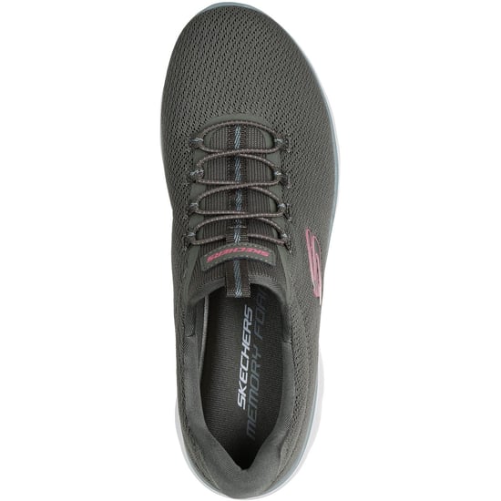 Skechers Summits Sommer Blush Textil Damen Oliven Sneakers - Image 3