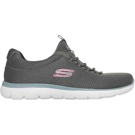 Skechers Summits Sommer Blush Textil Damen Oliven Sneakers - Image 4