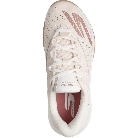 Skechers Viper Court Rally Leder Damen Sneaker in Hellrosa - Image 3