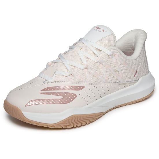 Skechers Viper Court Rally Leder Damen Sneaker in Hellrosa - Image 5