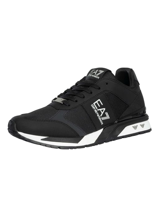 EA7 Sneaker Aus Mesh Mit Logo, Schwarz - Image 1