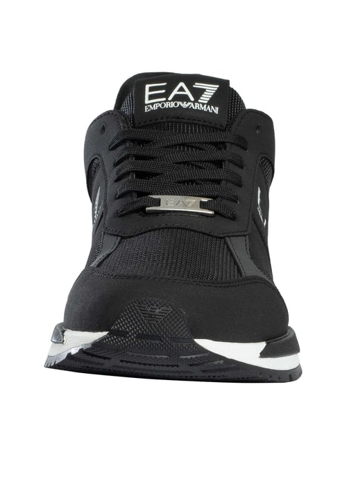 EA7 Sneaker Aus Mesh Mit Logo, Schwarz - Image 4