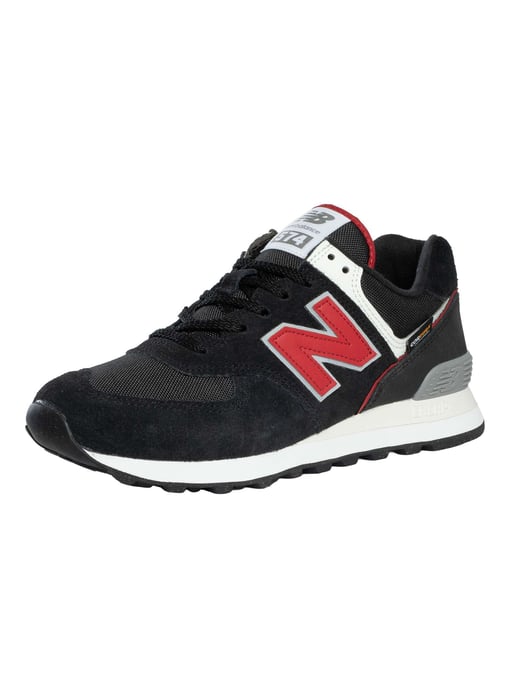 New Balance 574 Wildleder Trainer, Schwarz - Image 1