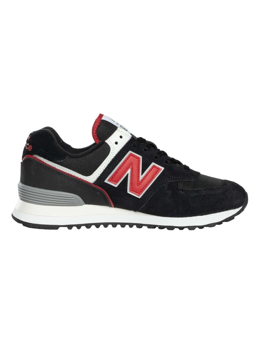 New Balance 574 Wildleder Trainer, Schwarz - Image 3