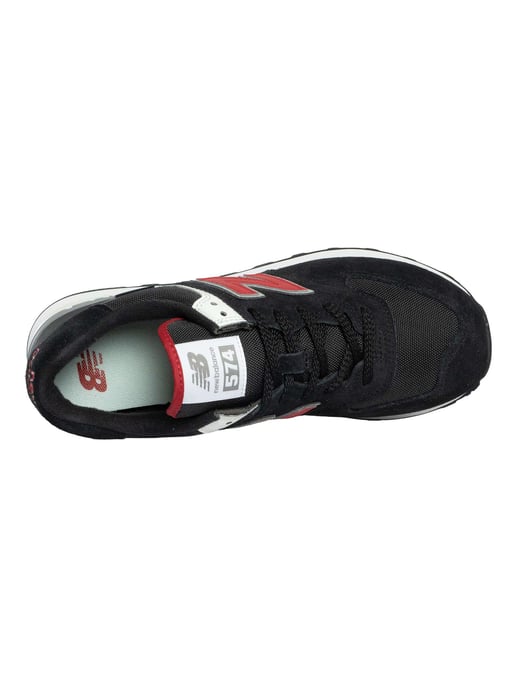 New Balance 574 Wildleder Trainer, Schwarz - Image 6