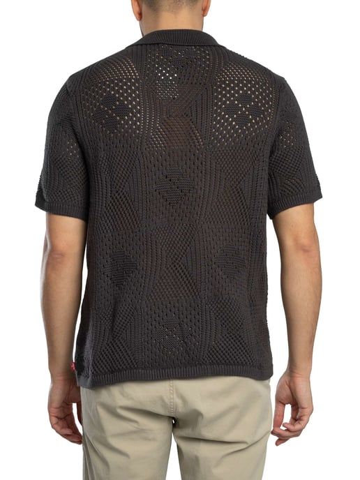 Levi's Kurzarm-Strickhemd „Camp“, Schwarz - Image 3