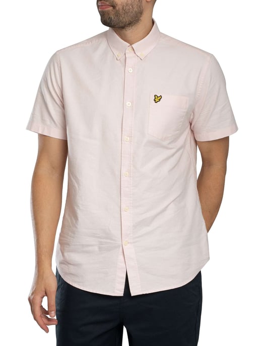 Lyle & Scott Kurzärmliges Oxford-Hemd, Rosa - Image 1