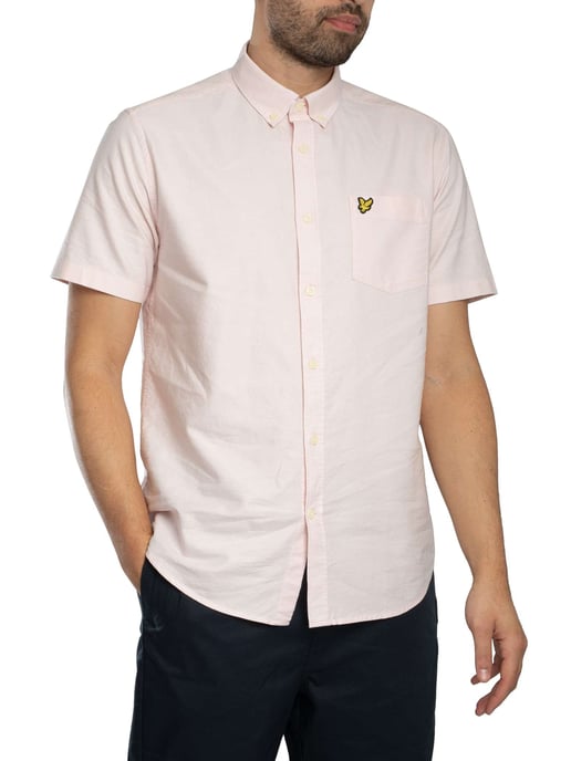 Lyle & Scott Kurzärmliges Oxford-Hemd, Rosa - Image 2