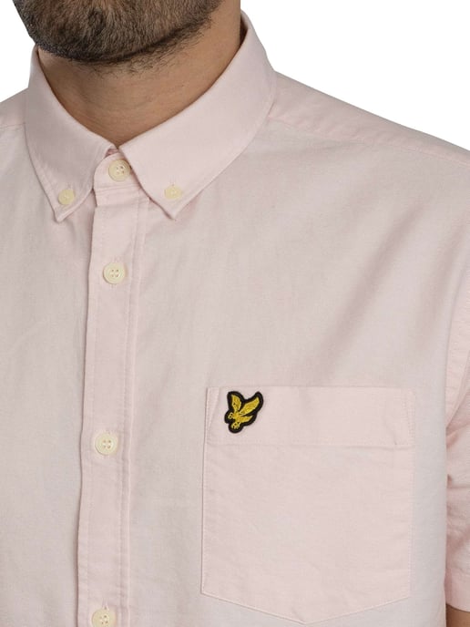 Lyle & Scott Kurzärmliges Oxford-Hemd, Rosa - Image 4