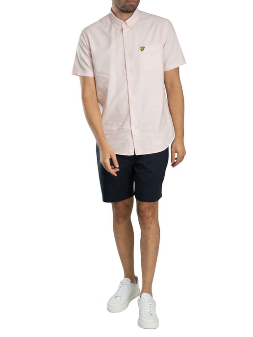 Lyle & Scott Kurzärmliges Oxford-Hemd, Rosa - Image 5