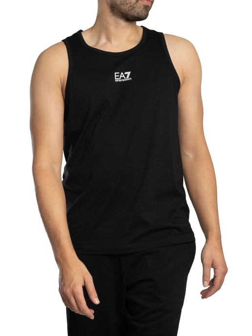 EA7 Logo Slim Weste, Schwarz - Image 1