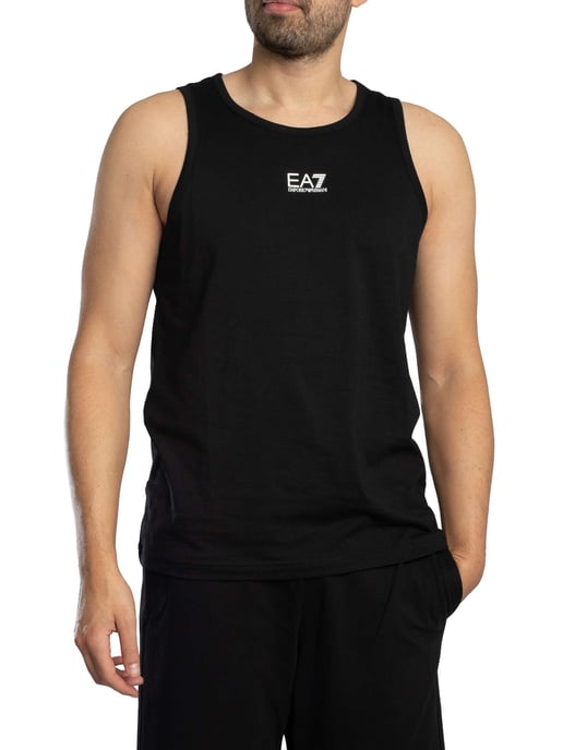 EA7 Logo Slim Weste, Schwarz - Image 2