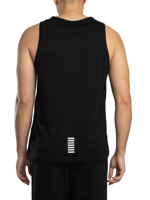 EA7 Logo Slim Weste, Schwarz - Image 3