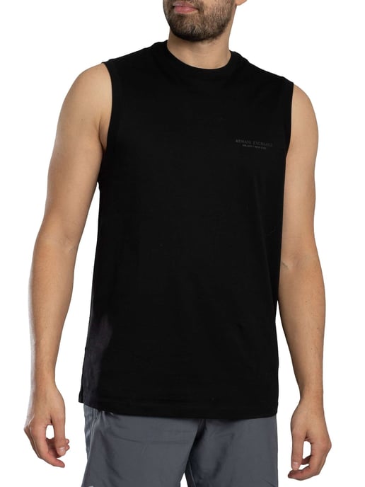 Armani Exchange Tanktop Mit Lockerer Passform Und Brustlogo, Schwarz - Image 1