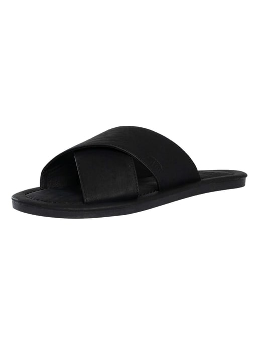 Superdry Vintage Kreuzriemen-Sandalen, Schwarz - Image 1