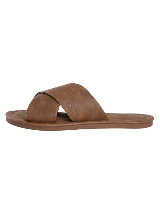 Superdry Vintage-Kreuzriemen-Schieber, Braun - Image 2