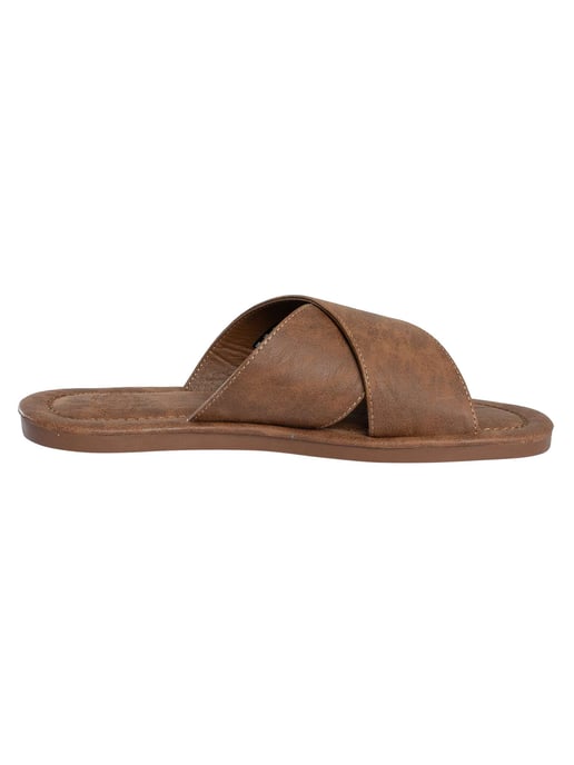 Superdry Vintage-Kreuzriemen-Schieber, Braun - Image 3