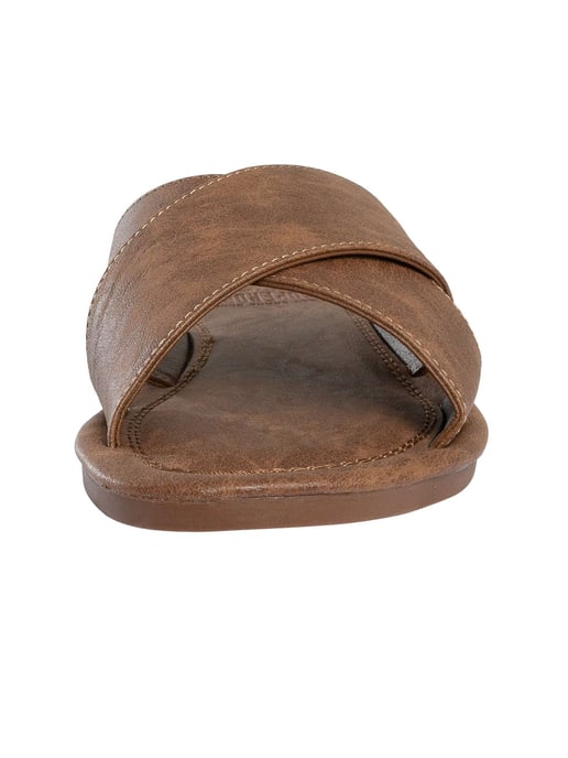 Superdry Vintage-Kreuzriemen-Schieber, Braun - Image 4