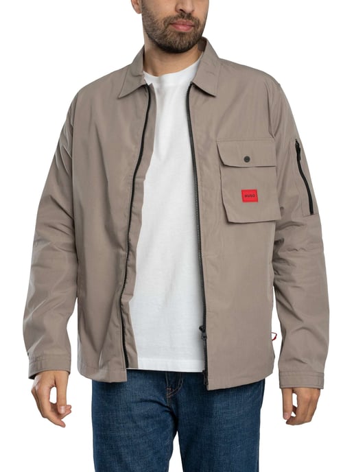 HUGO Emmond Zip Overshirt, Braun - Image 1