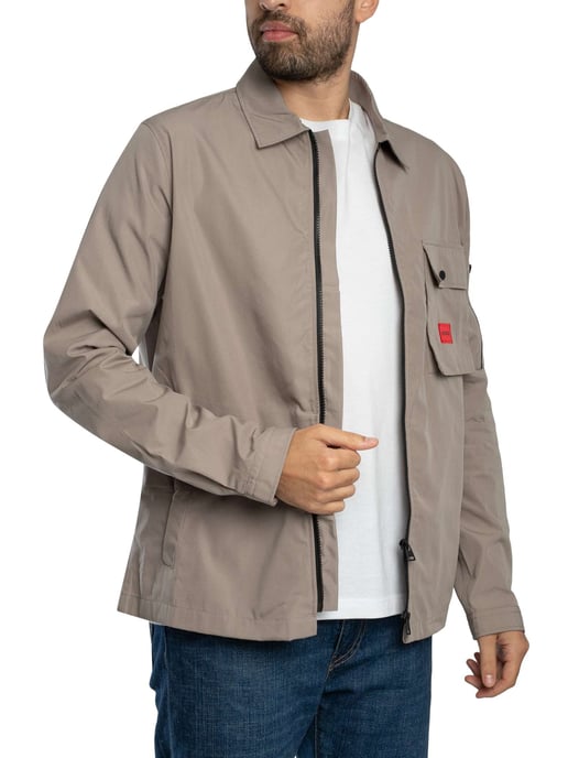 HUGO Emmond Zip Overshirt, Braun - Image 2